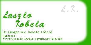 laszlo kobela business card